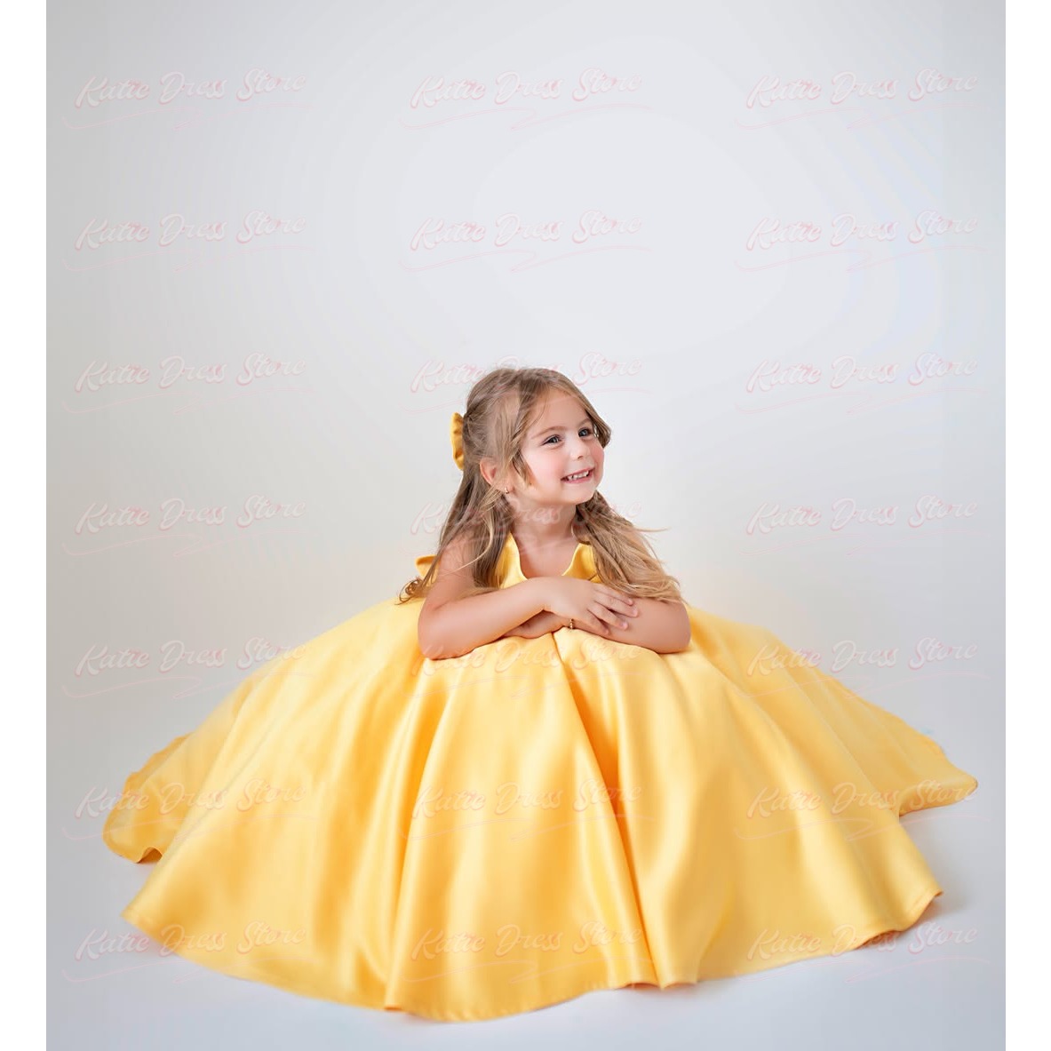 فستان زهور من الساتان الأصفر ا - مراجعة Embroidery Yellow Dress وسعره