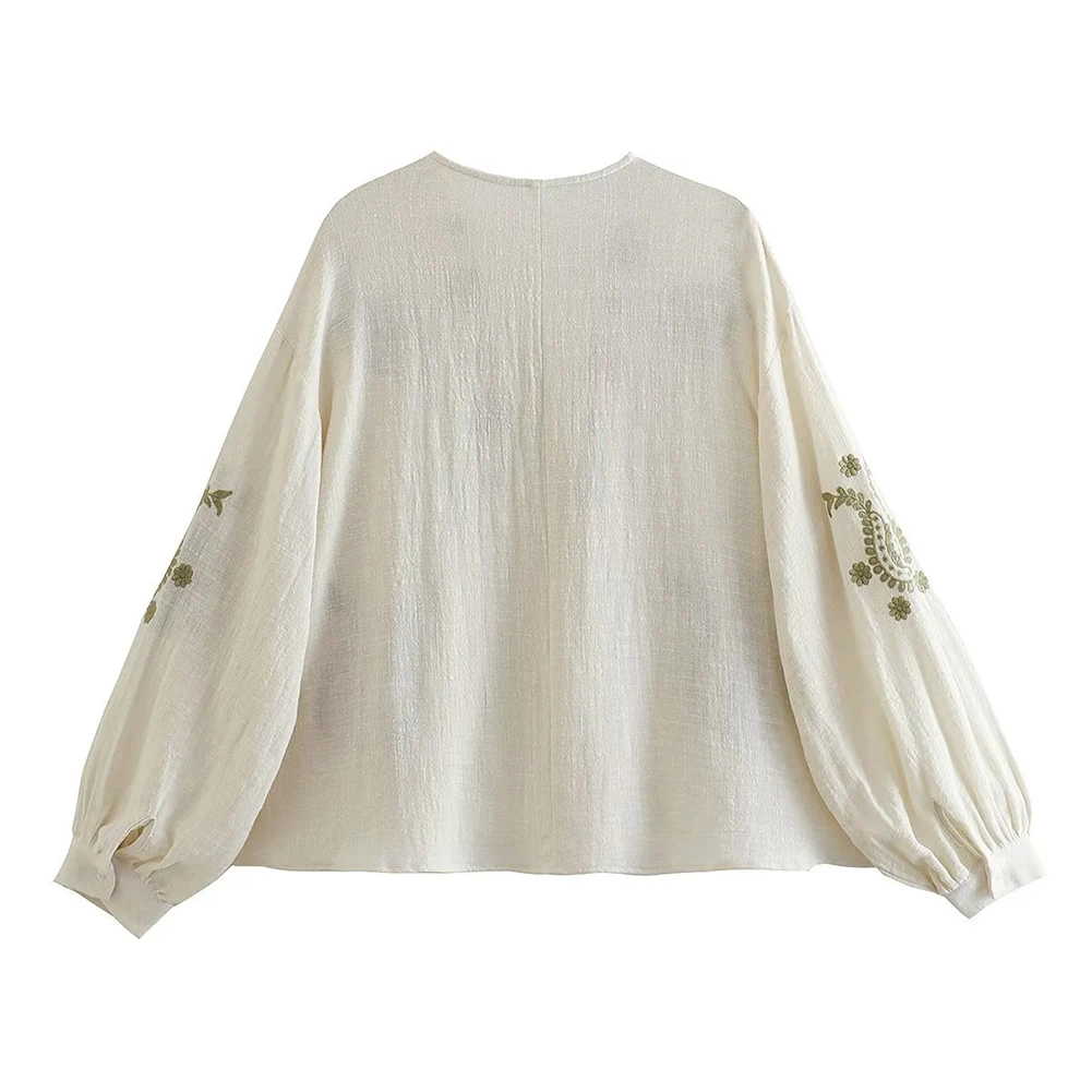 قميص نسائي جديد فضفاض من القطن - مراجعة Embroidery Cotton Shirt وسعره