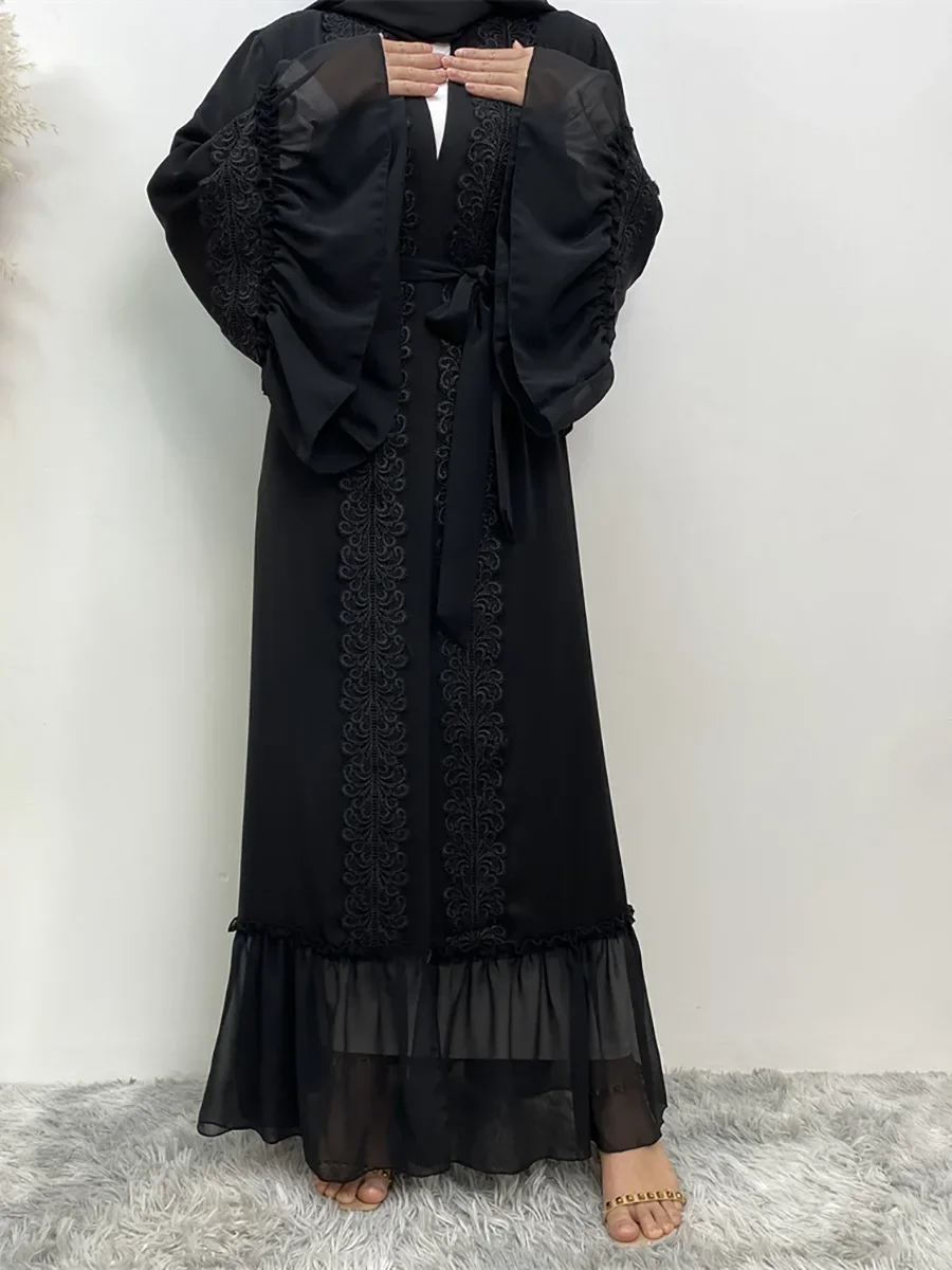 عباية رمضان مفتوحة بتطريز دانت - مراجعة Embroidery Kebaya وسعره
