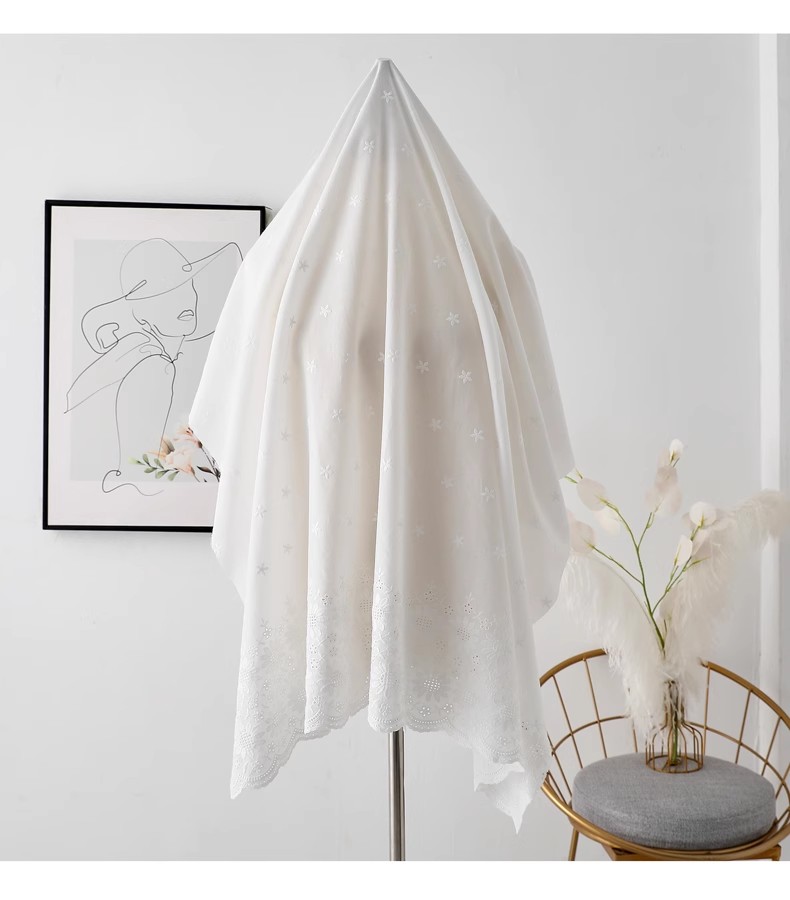 1 ياردة من قماش القطن المطرز ب - مراجعة Embroidery Cotton Shirt وسعره
